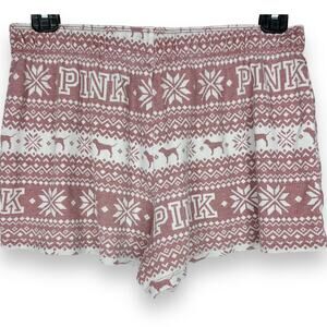 Victoria's Secret Pink | Dog And Snowflake Print Sleep Shorts Size Small